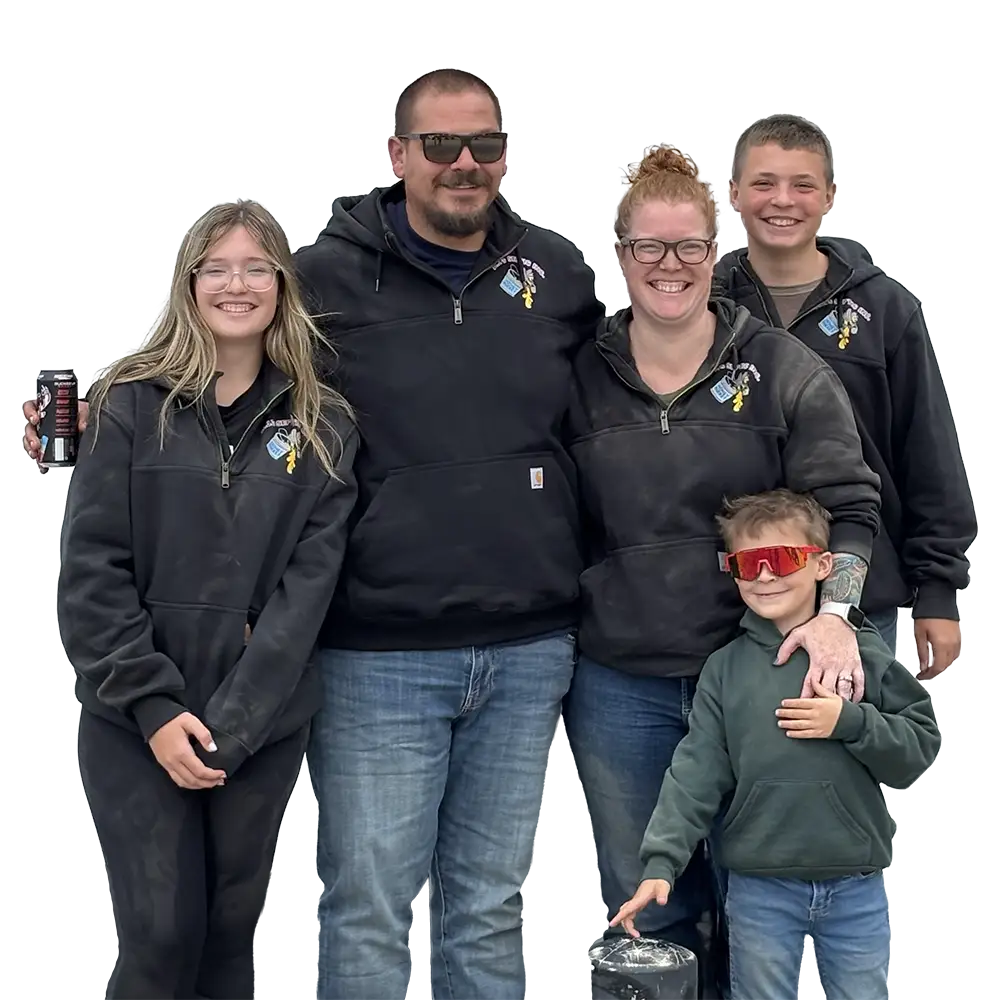 The Warner family, owners of DJ's Septic Pumping